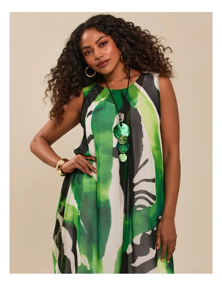 Chiffon Summer Spritz Dress in Multi image 6