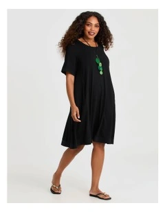 Natural Nova Panel Dress in Black