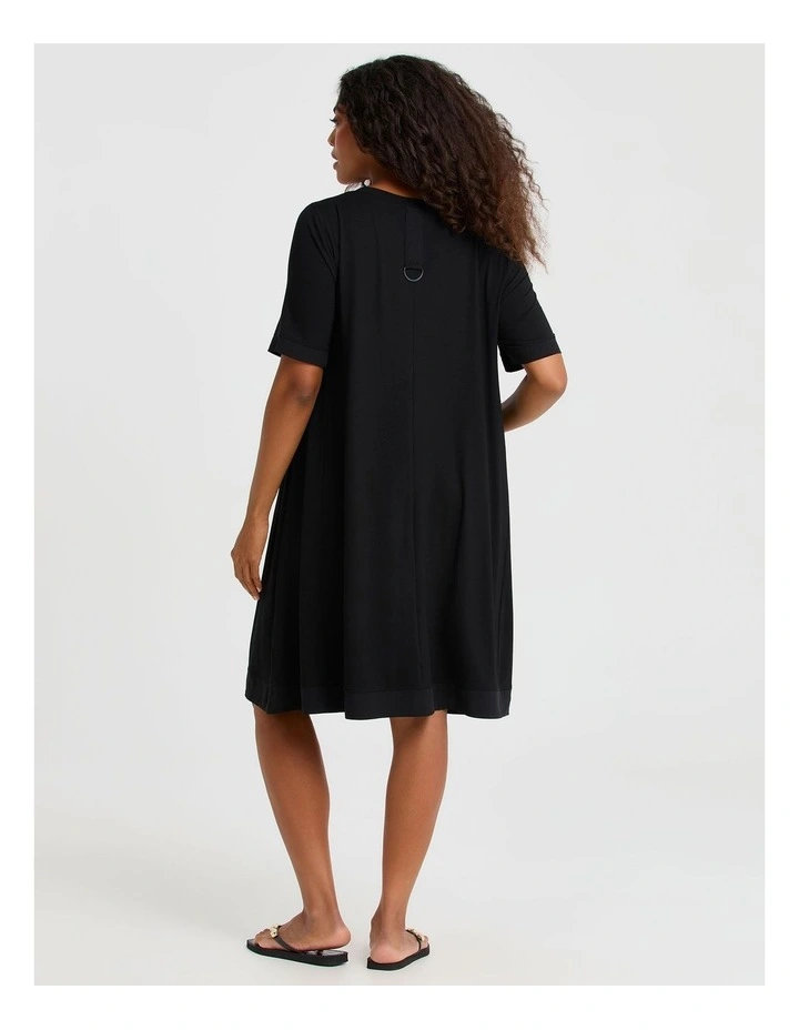 Natural Nova Panel Dress in Black image 2