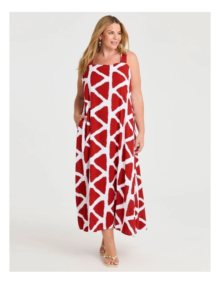 Natural Ortigia Geo Dress in Multi image 1