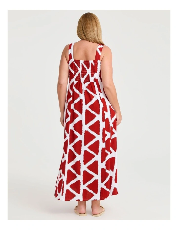 Natural Ortigia Geo Dress in Multi image 2