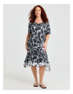 Bamboo Monochrome Dress Print