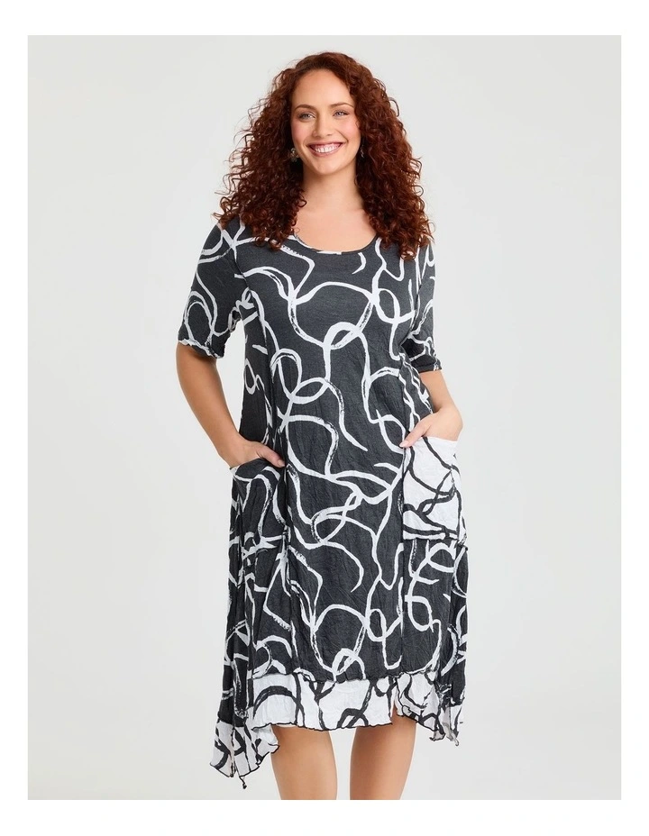 Bamboo Monochrome Dress Print image 3