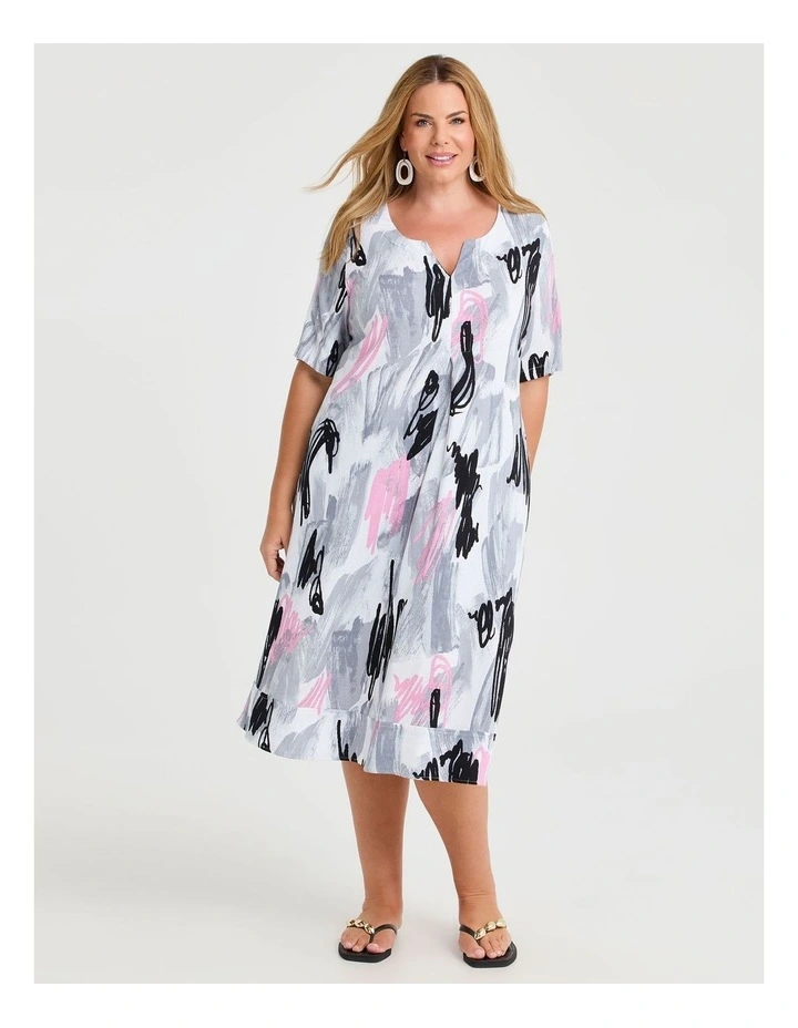 Natural Lila Sketch Dress Print image 1