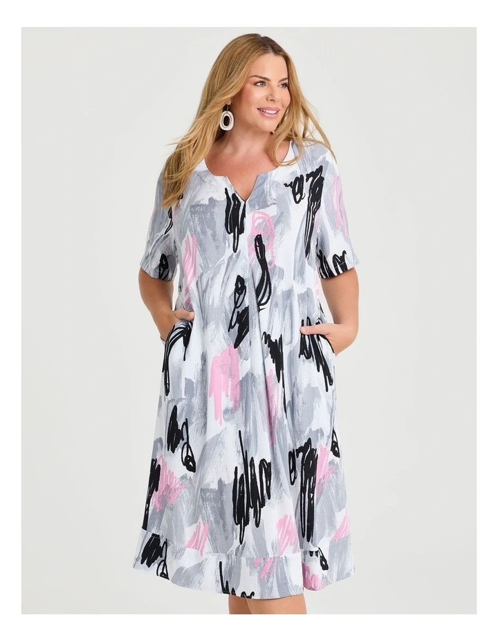 Natural Lila Sketch Dress Print image 2