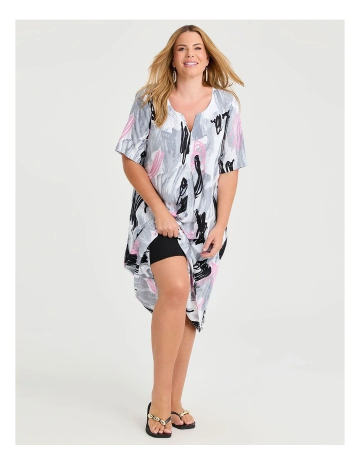 Natural Lila Sketch Dress Print image 3