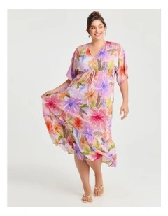 Natural Sunset Maxi Dress in Print