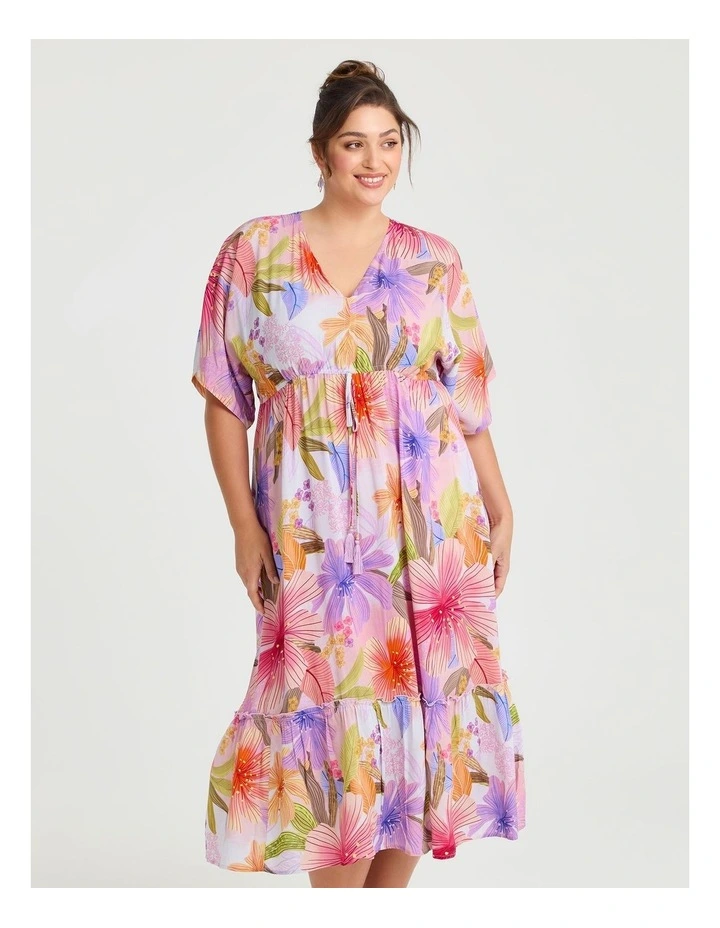 Natural Sunset Maxi Dress in Print image 3