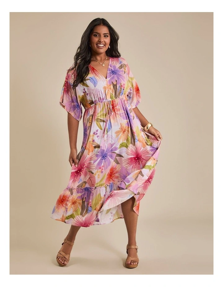 Natural Sunset Maxi Dress in Print image 5