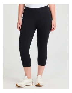Cloud Touch Seam Detail Legging in Black