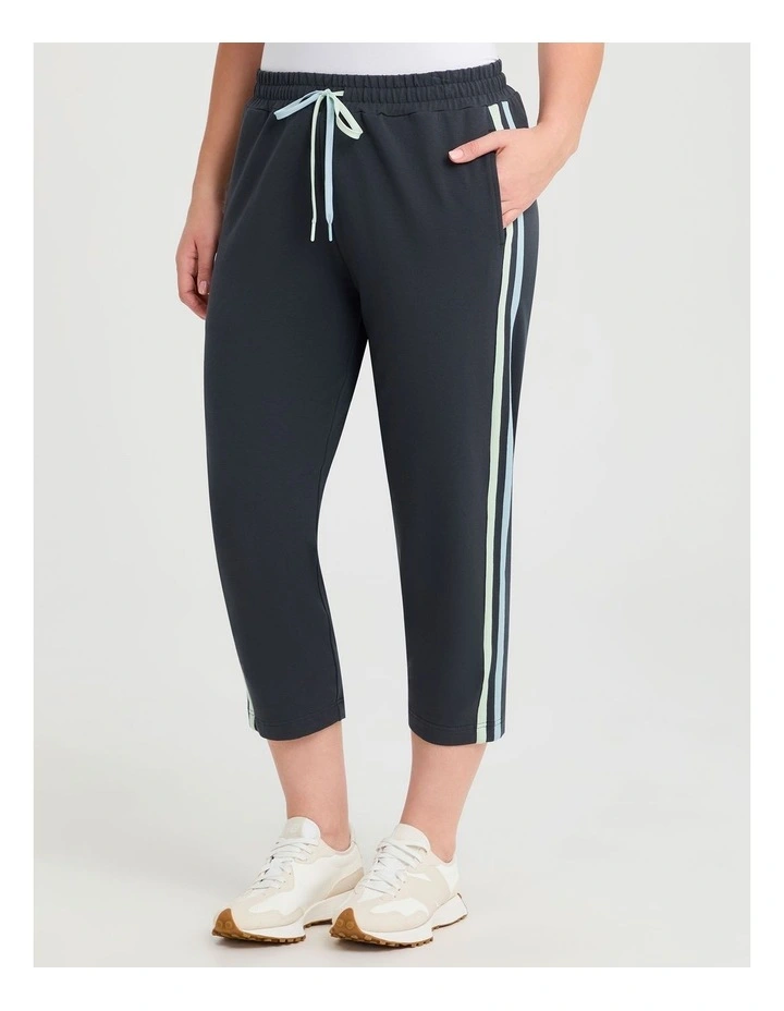 Cotton Contrast Bind Jogger in Frosted Slate image 1