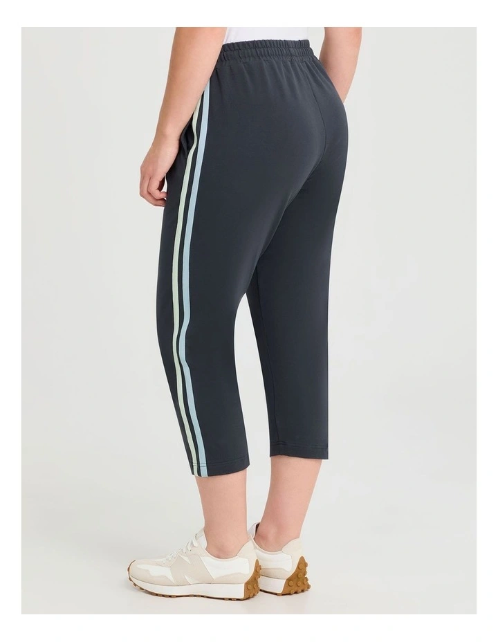 Cotton Contrast Bind Jogger in Frosted Slate image 2