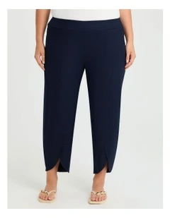 Lantern Stretch Linen Pant in Dark Indigo