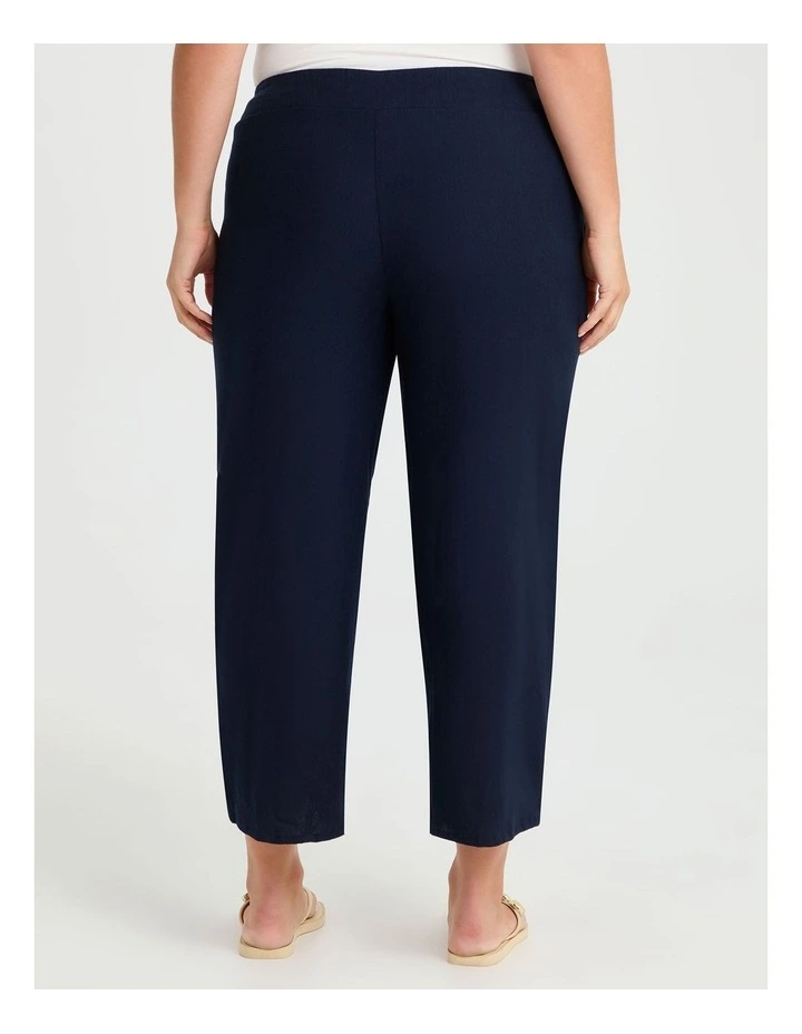 Lantern Stretch Linen Pant in Dark Indigo image 2