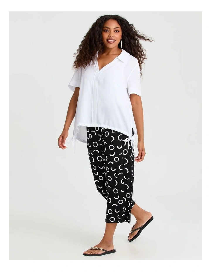 Natural Summer Haze Crop Pant in Multi image 3