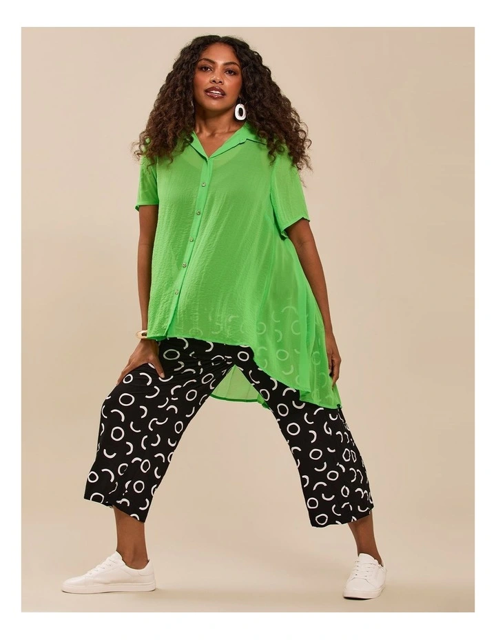 Natural Summer Haze Crop Pant in Multi image 4