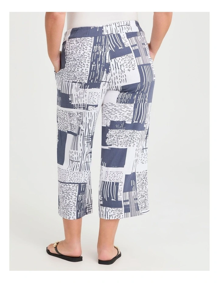 Natural Ella Abstract Crop Pant in Print image 2