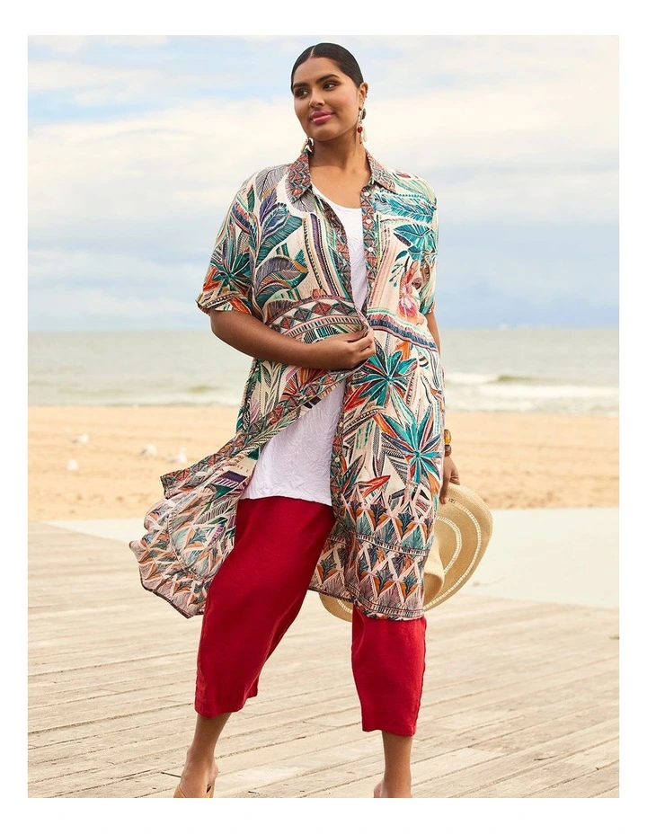 Natural Calabria Shirt in Multi image 4