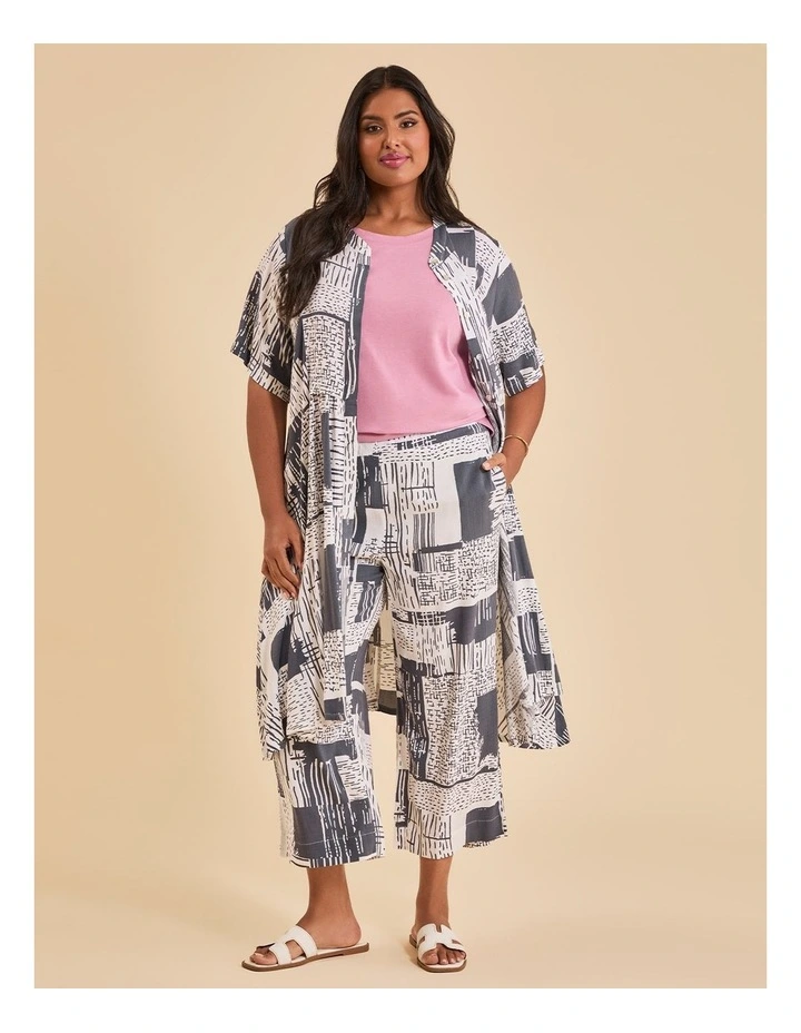 Natural Ella Abstract Shirt in Print image 5