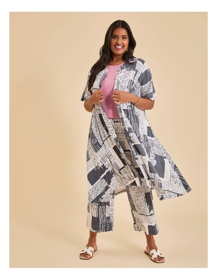 Natural Ella Abstract Shirt in Print image 6