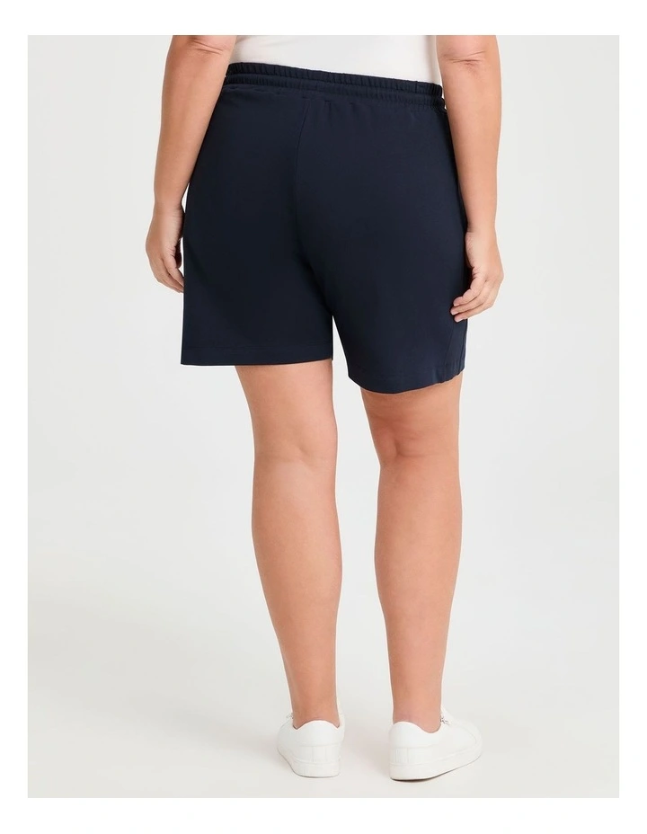Cotton Sideline Shorts in Navy image 2