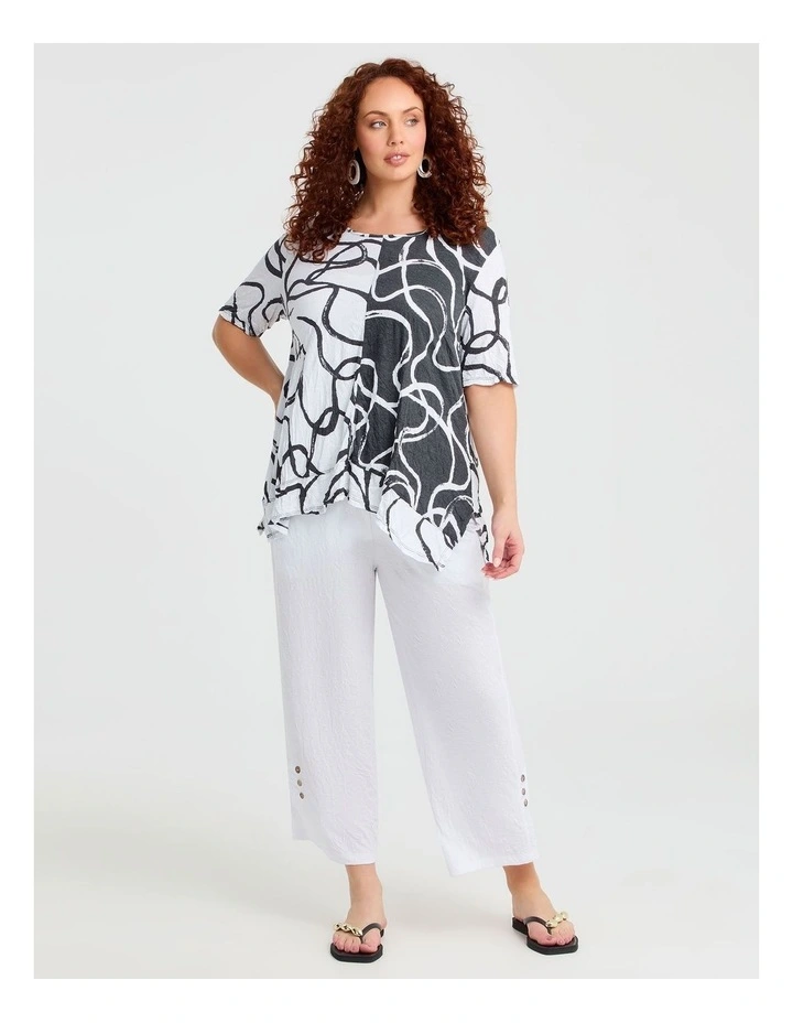 Bamboo Monochrome Top in Print image 3