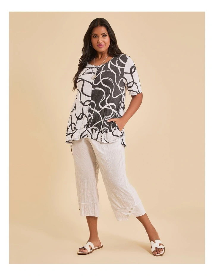 Bamboo Monochrome Top in Print image 5