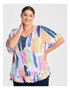 Salsa Bamboo & Foil Crush Top Print