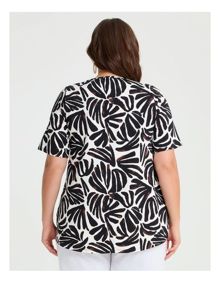 Cotton Mia Palm Top Print image 2