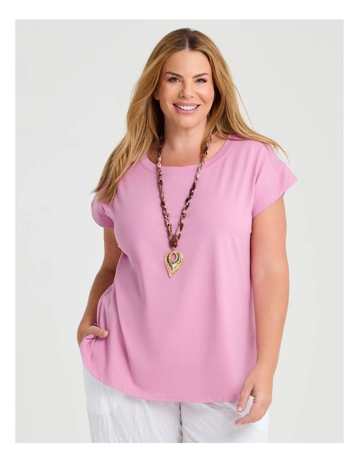 Pima Cotton Elevate Top Sea Pink image 1