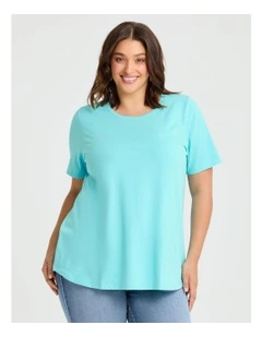 Australian Cotton Crew Neck T-shirt Seaspray