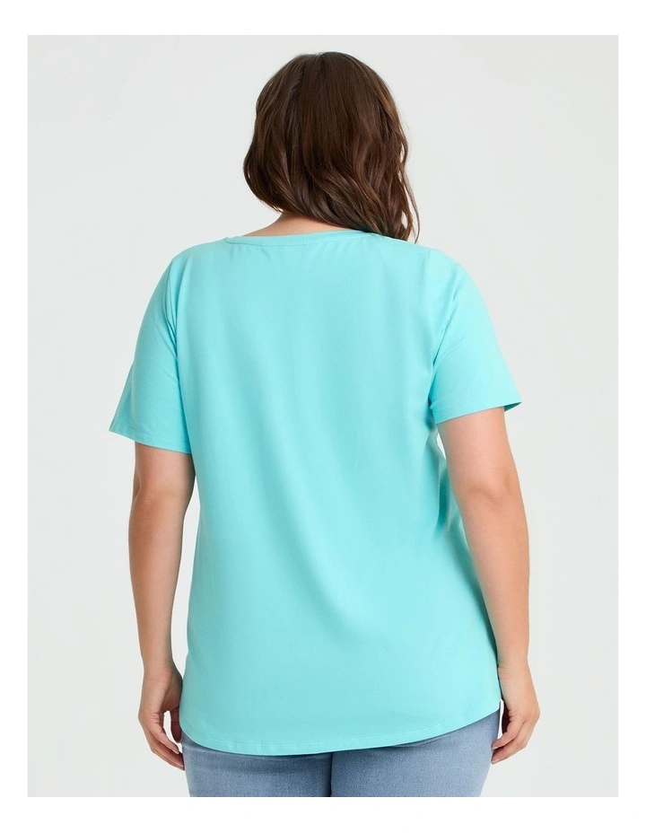 Australian Cotton Crew Neck T-shirt Seaspray image 2