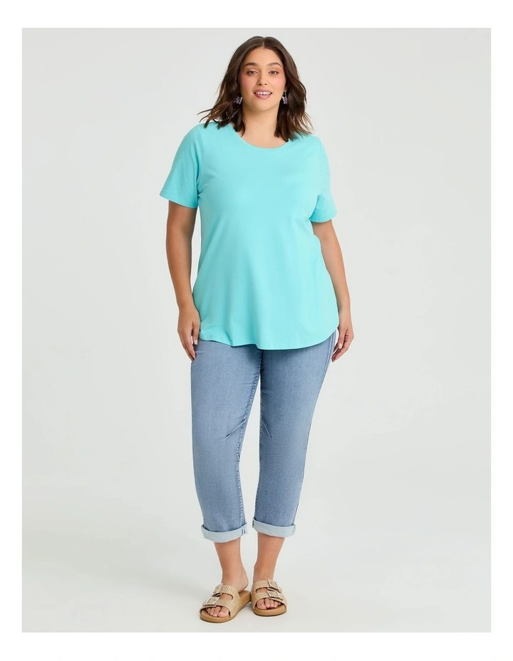 Australian Cotton Crew Neck T-shirt Seaspray image 3