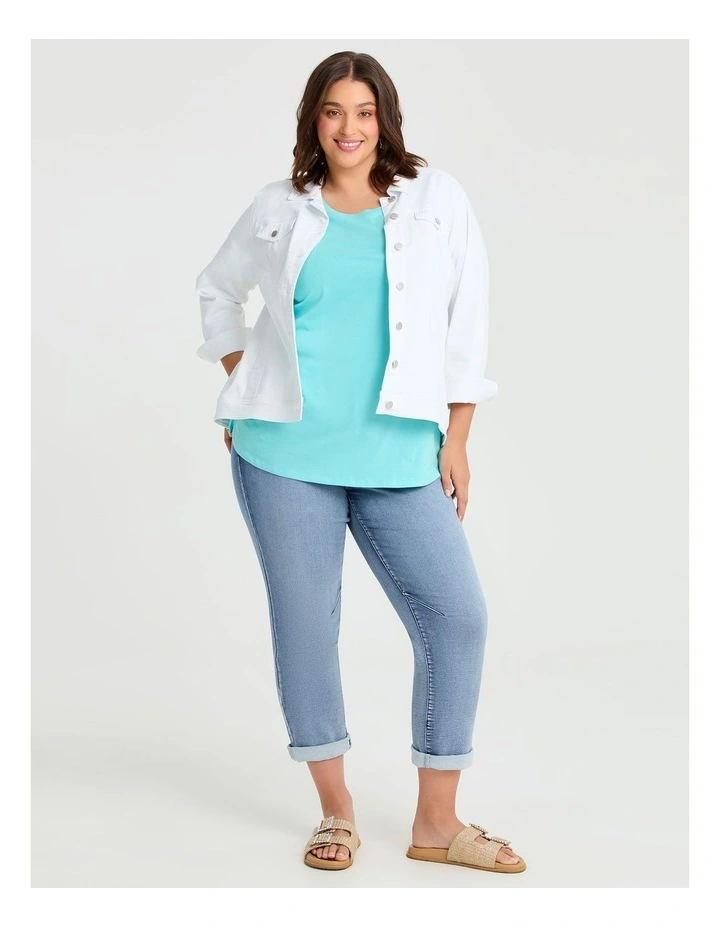 Australian Cotton Crew Neck T-shirt Seaspray image 4