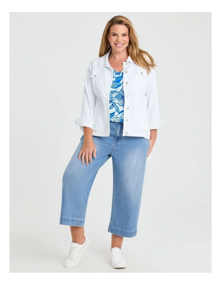 Cotton Coastal Etching T-shirt in Dazzling Blue/White image 4