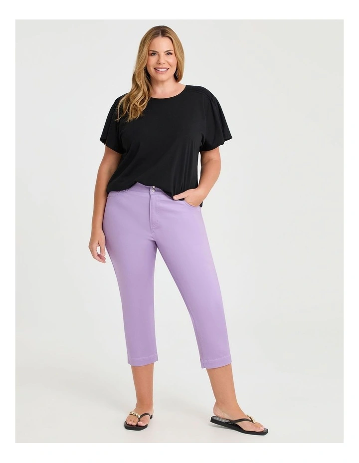 Cotton Pintuck Flutter Top Black image 2