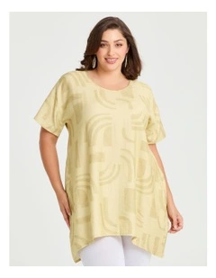 Tulip Evoke Natural Tunic Lemon Print