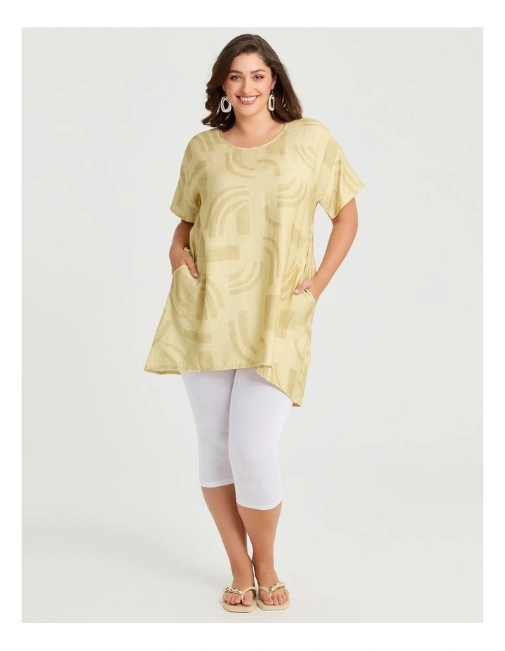 Tulip Evoke Natural Tunic Lemon Print image 2