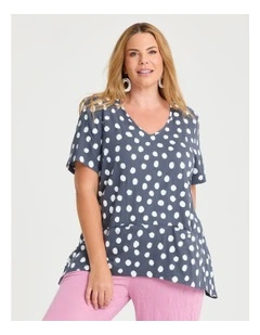 Natural Summer Spot Tunic Print