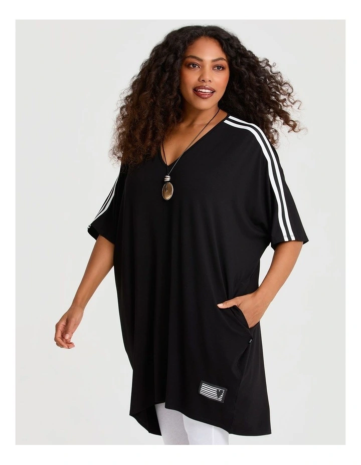 Natural Piper Tunic in Black image 1