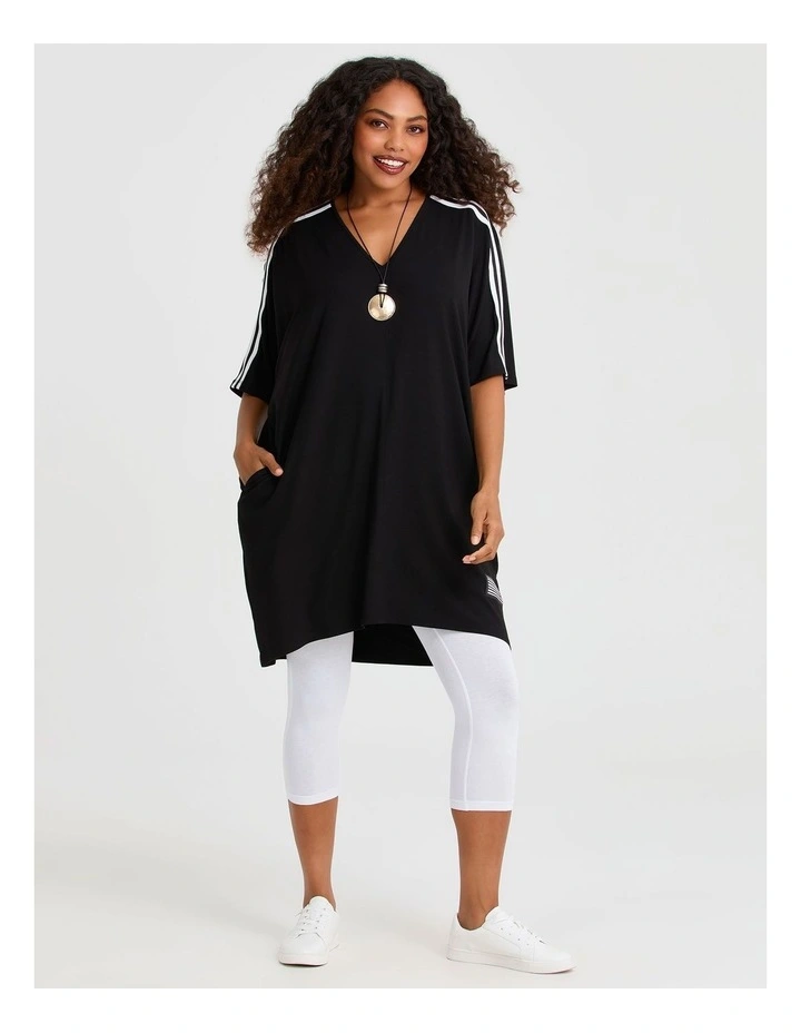 Natural Piper Tunic in Black image 3