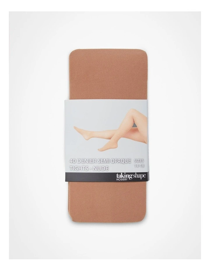 Semi Opaque Tights 40 Denier in Nude image 2