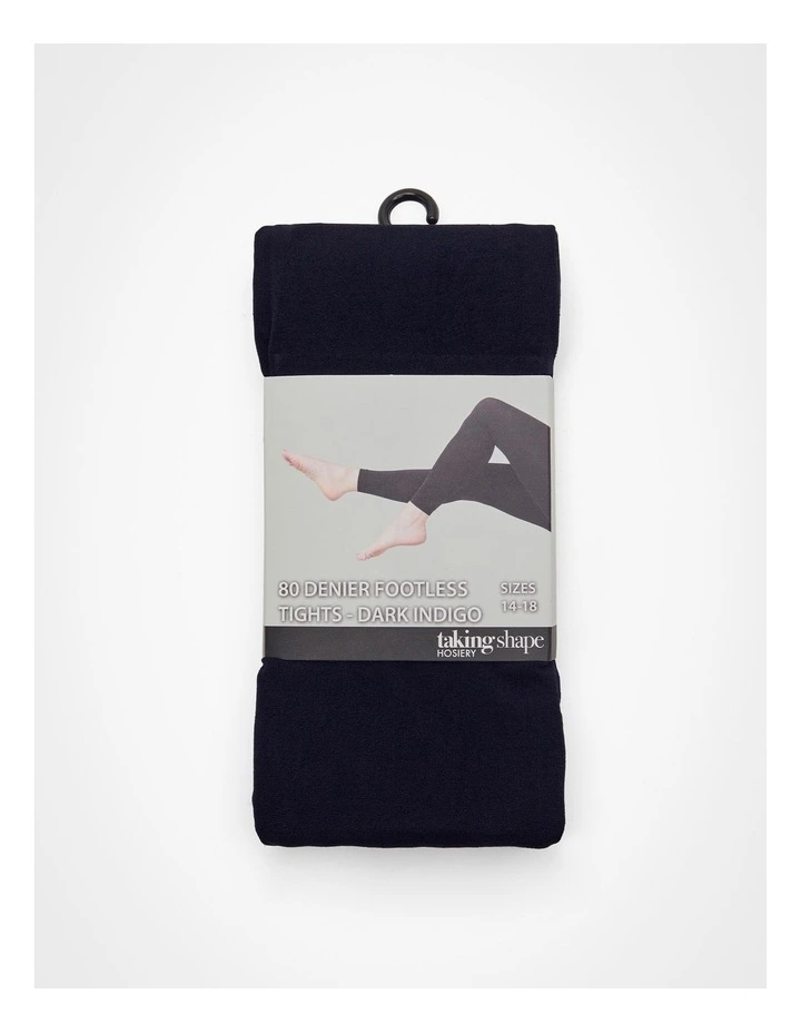 Footless Tights 80 Denier in Black image 2