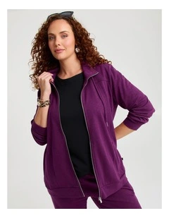 Funnel Neck Active Jacket Merlot