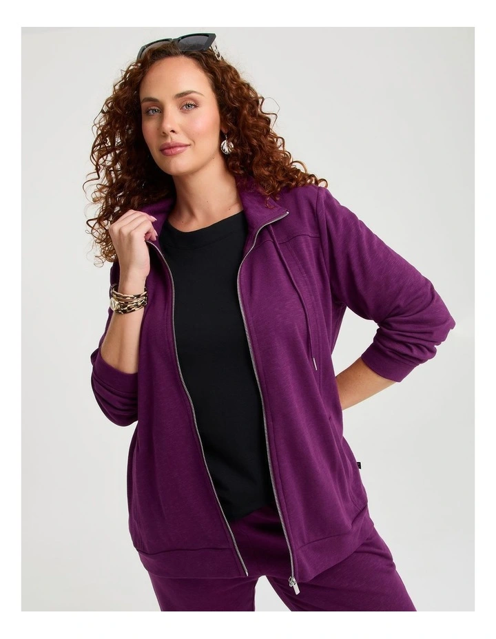 Funnel Neck Active Jacket Merlot image 1