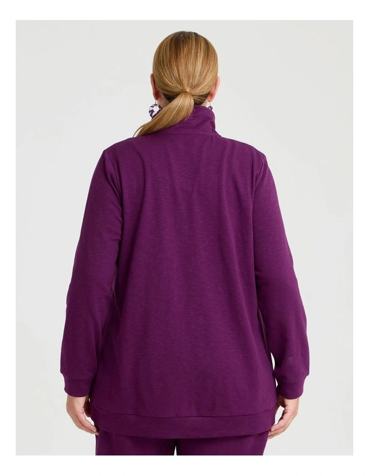 Funnel Neck Active Jacket Merlot image 2