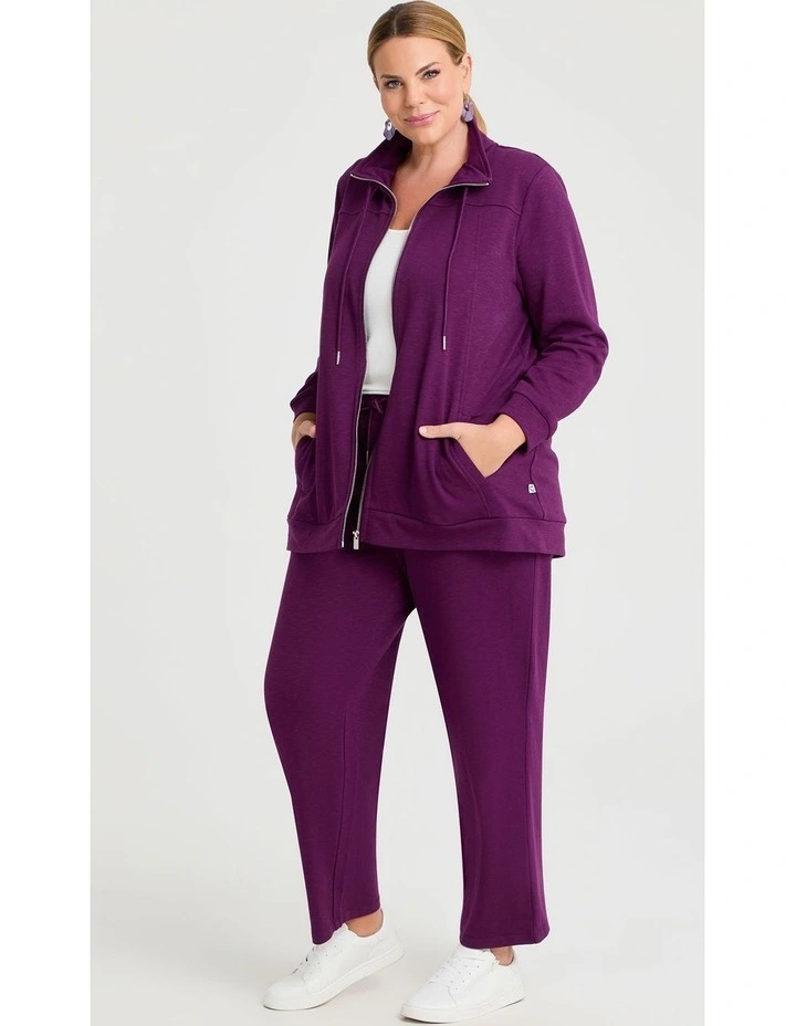 Funnel Neck Active Jacket Merlot image 4