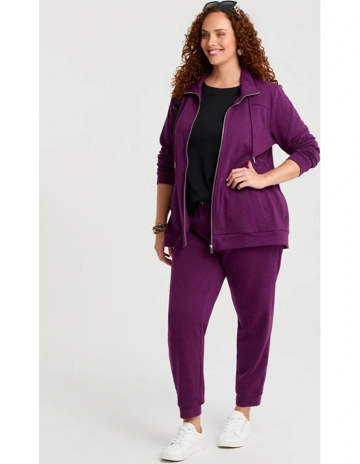 Funnel Neck Active Jacket Merlot image 5