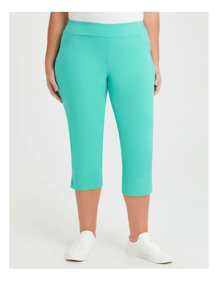 Expose Split Hem Crop Pant in Mint image 1