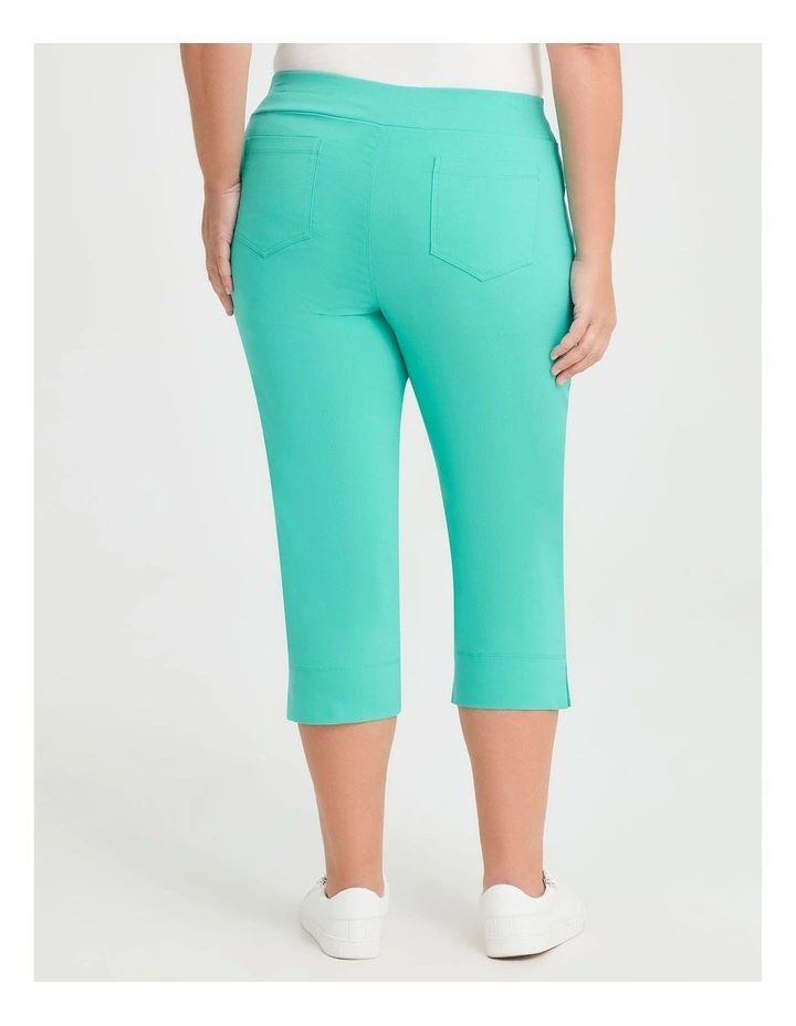 Expose Split Hem Crop Pant in Mint image 2